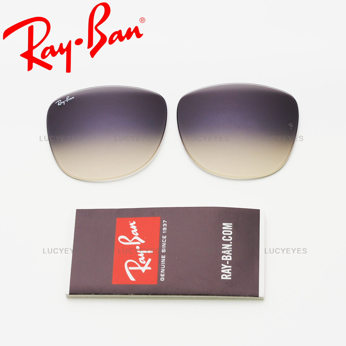 เลนส์ RAYBAN แท้ 100% RB4105 601/32, FOLDING WAYFARER เลนส์สีเทาไล่สี