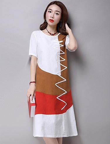 ชุดคลุมท้อง ลายแฟชั่น สีสันสดใสน่ารัก ขาว น้ำตาล แดง M,L,XL,XXL