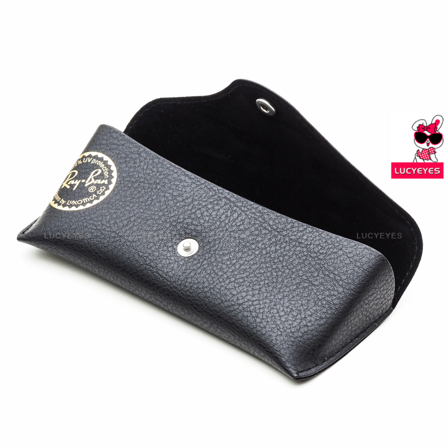 A001 กล่องแว่น RAYBAN แท้ 100% แบบแบนสีดำ