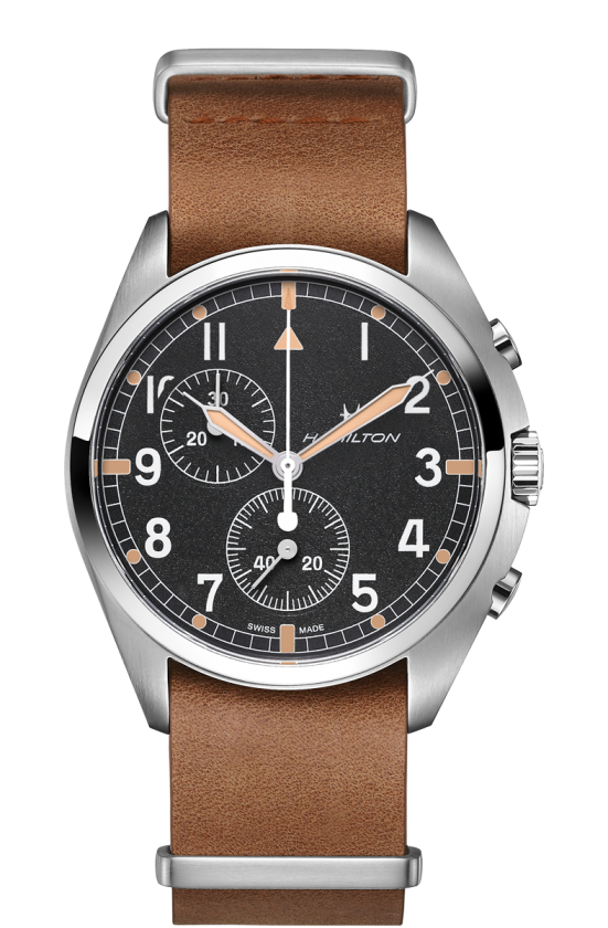Hamilton H76522531 นาฬิกาผู้ชาย Khaki Aviation Pilot Pioneer Chrono Quartz Men's Watch