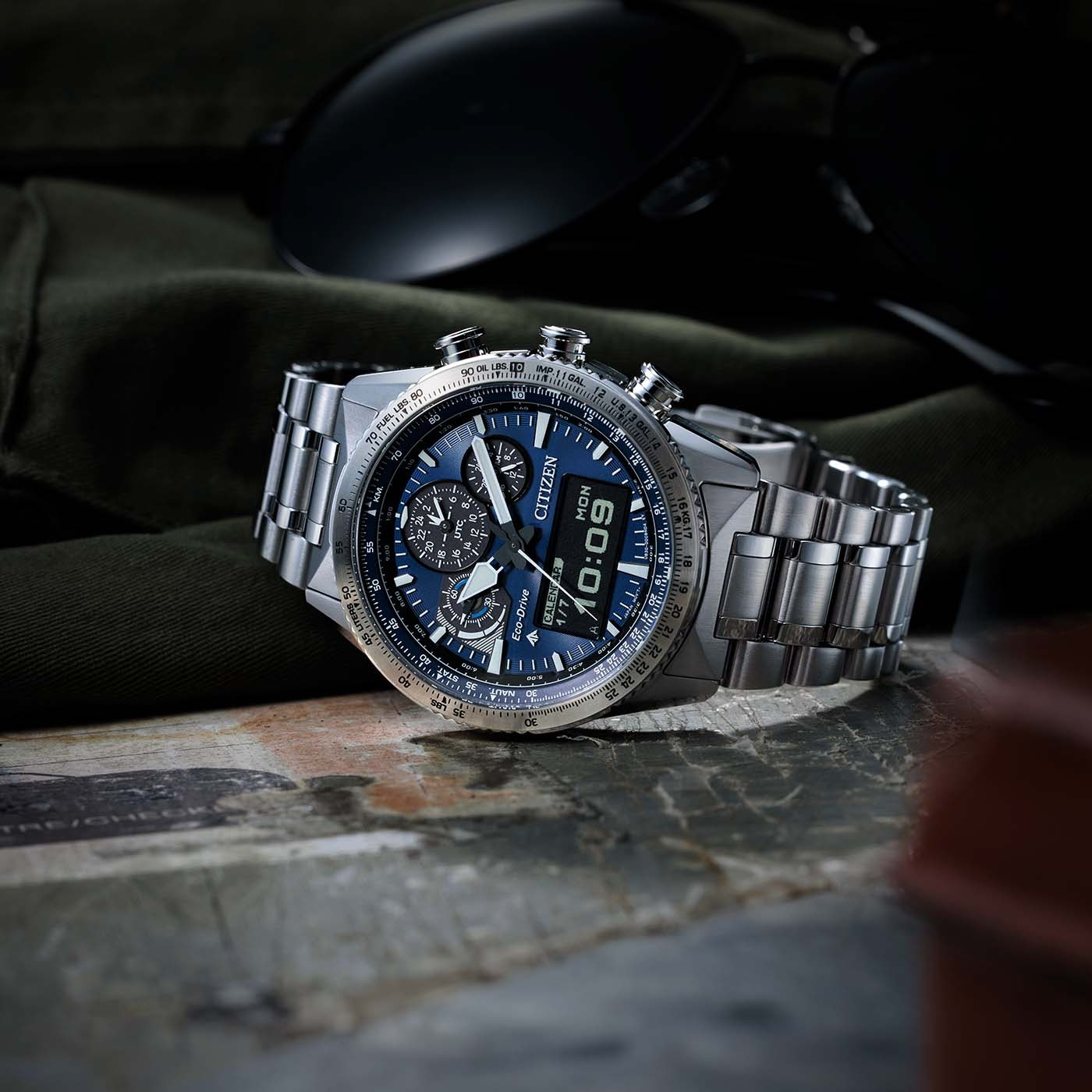 Citizen JV2000-51L นาฬิกาผู้ชาย Promaster Skyhawk Eco-Drive Men's Watch