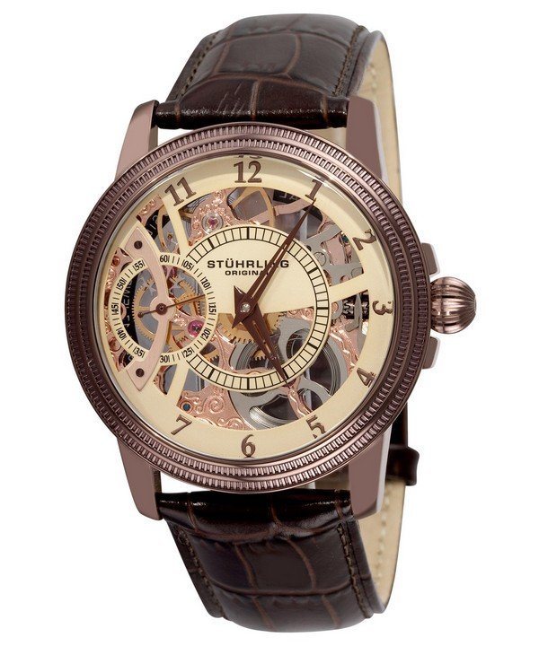 Stuhrling Original 228.3365K77 นาฬิกาผู้ชาย Stuhrling Original รุ่น 228.3365K77, Brumalia Mechanical Champagne Men's Watch