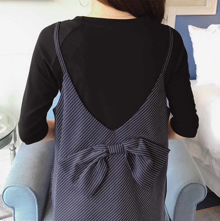 เอี๊ยมคนท้อง+เสื้อยืดแขน4 ส่วน ผ้าเนื้อดี ติดโบว์ใหญ่ด้านหลัง ลายผ้าพรางหุ่นอย่างดีค่ะ M,L,XL,XXL