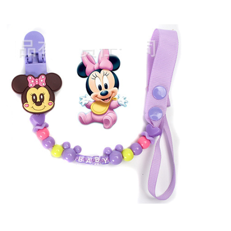 (ลายการ์ตูน) สายคล้องยางกัด ลายลูกปัดเบบี้ กันหล่น ยคล้องจุกหลอก (สายอย่างเดียว ไม่รวมสินค้า)