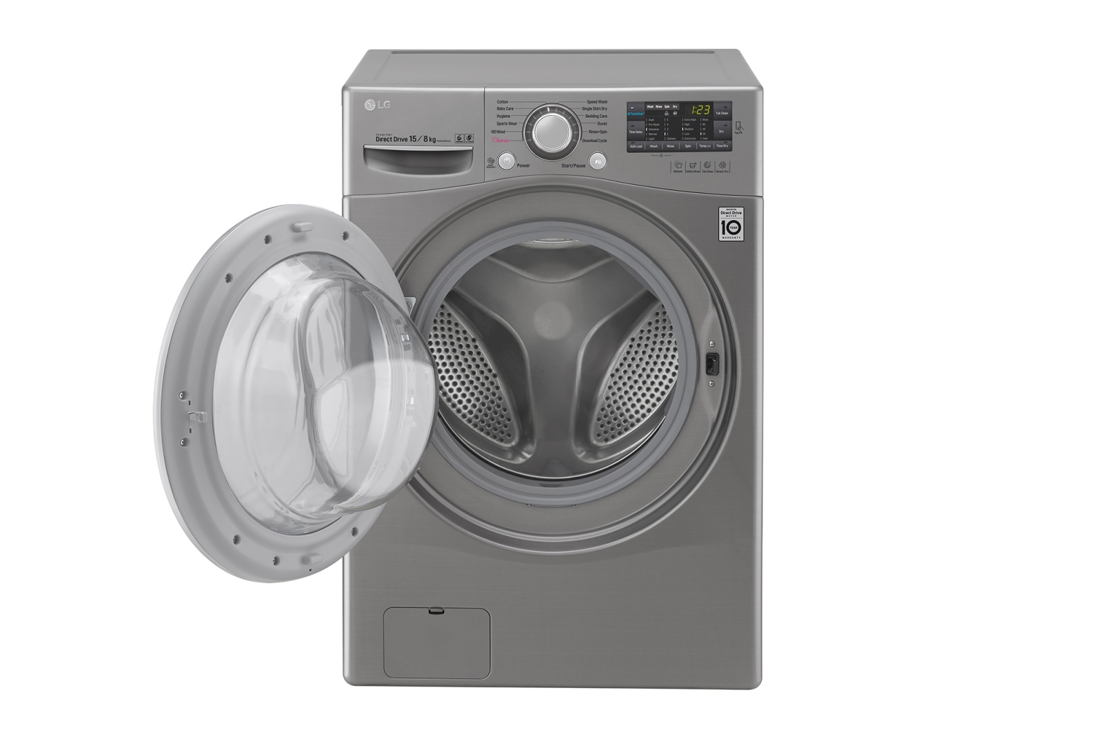 LG เครื่องซักผ้าฝาหน้า รุ่น F2515RTGE ระบบ TurboWash™ ความจุซัก 15 กก. / อบ 8 กก.