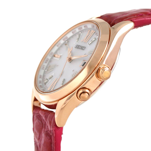 Seiko SSQV042 นาฬิกาผู้หญิง Lukia Solar Radio Controlled Diamond Women's Watch