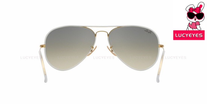 RAYBAN RB3025JM 146/32 AVIATOR FULL COLOR Size 58 กรอบขาว เลนส์เทาไล่สี