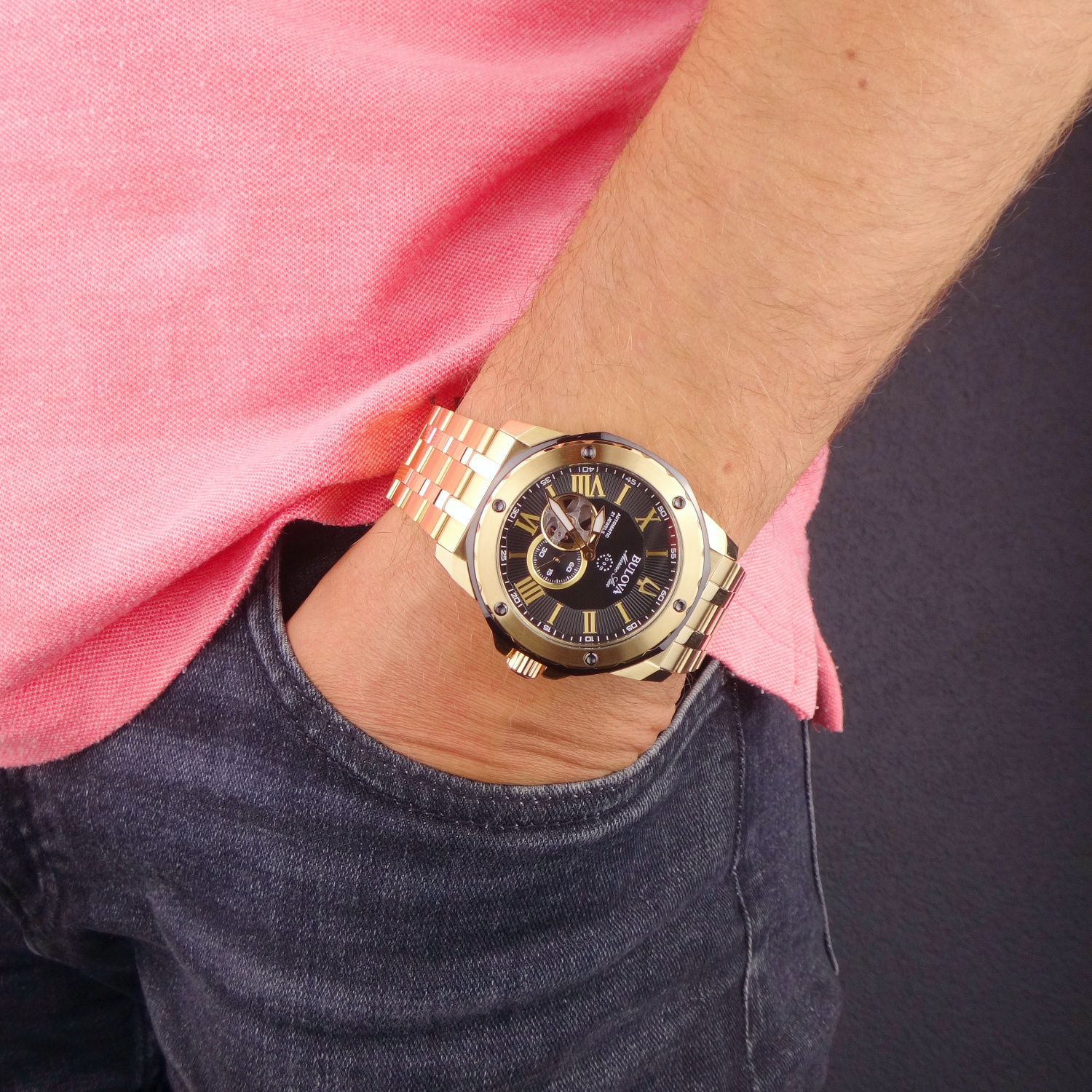 Bulova 98A273 นาฬิาผู้ชาย Marine Star Automatic Men's Watch