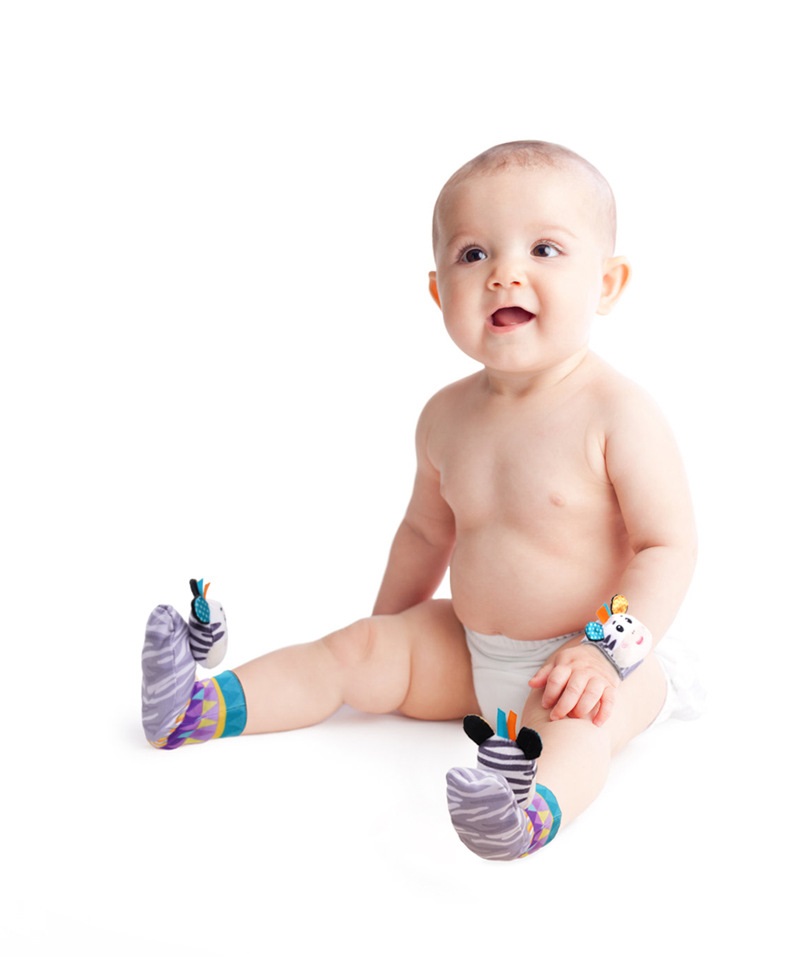 พรีออเดอร์ (Pre-order) Sozzy003 สายรัดข้อมือ+ถุงเท้า ลายสัตวฺน่ารัก ชุด4 ชิ้น