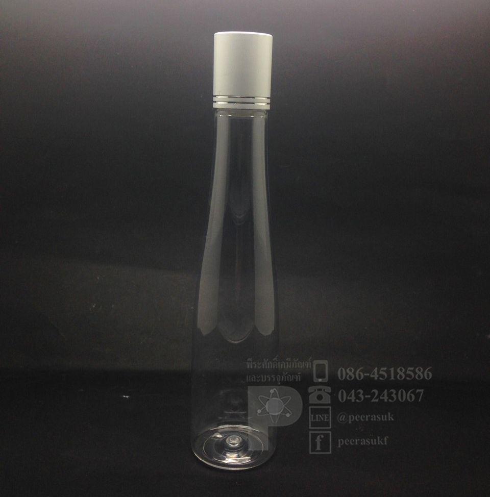 ขวด RR 200 ml ใส+จุกรู+ฝาเกลียวอลูสีเงินลาย แพคละ 10 ชิ้น