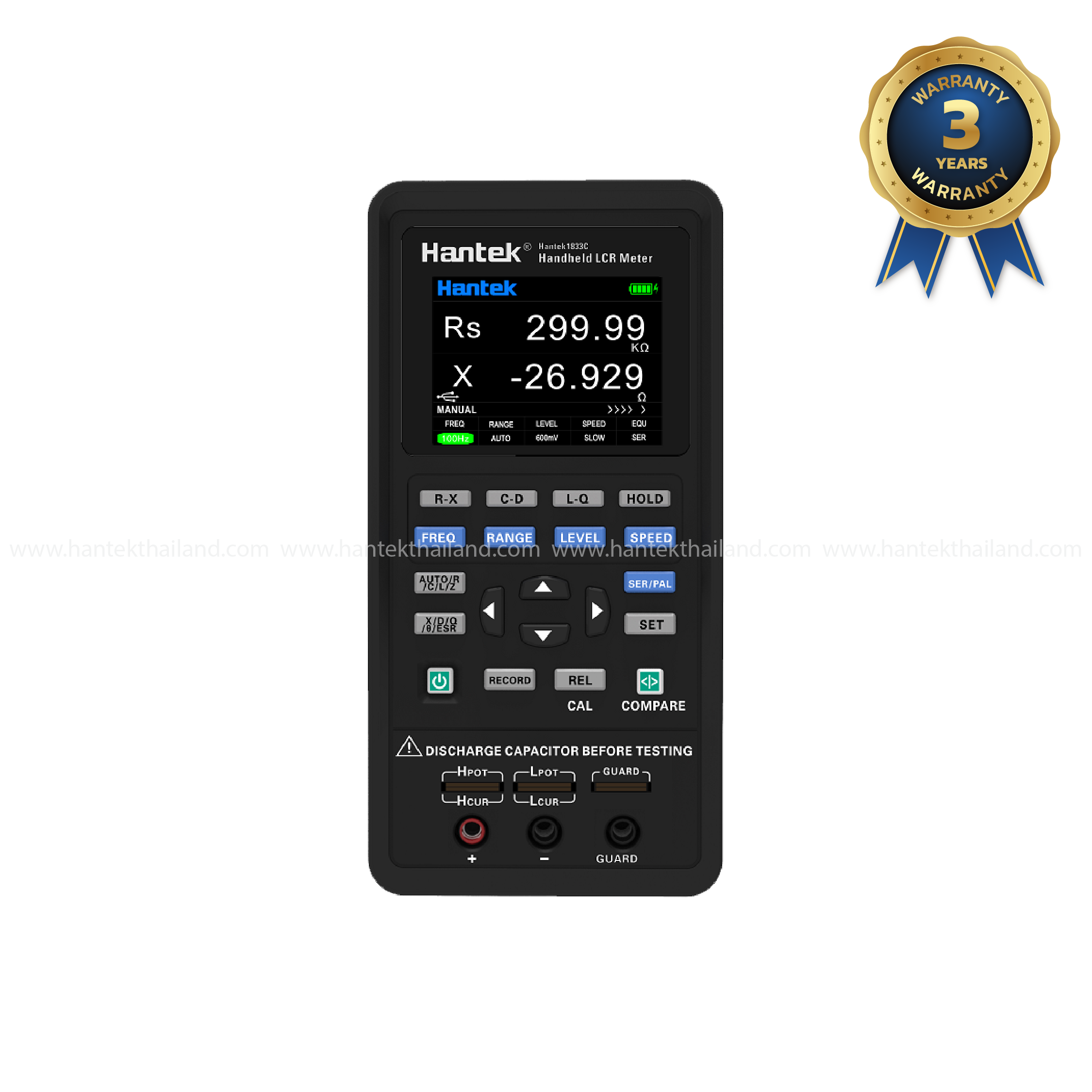 Hantek 1833C เครื่องวัด LCR แบบพกพาขนาด 100 kHz