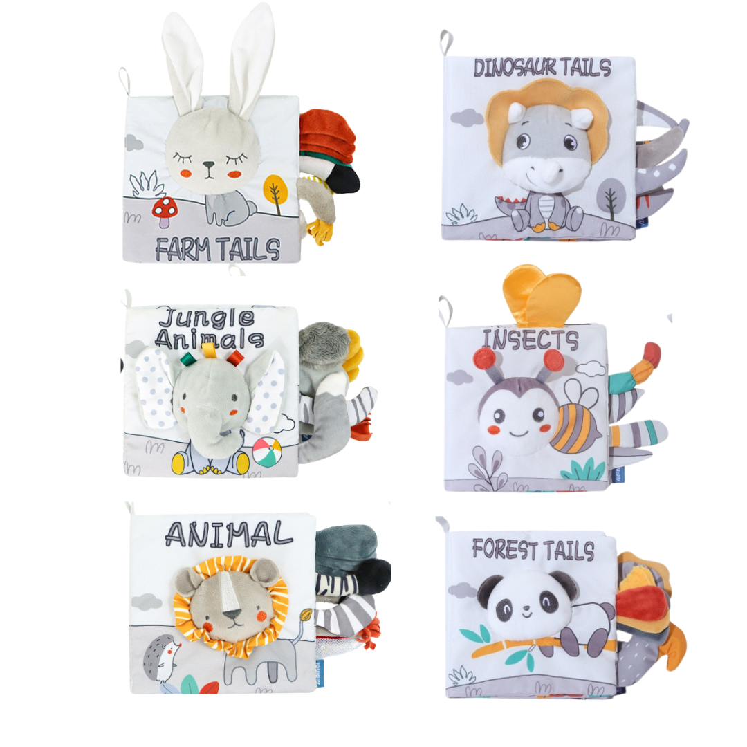 หนังสือผ้าลายกาตูน หนังสือผ้ามีหาง