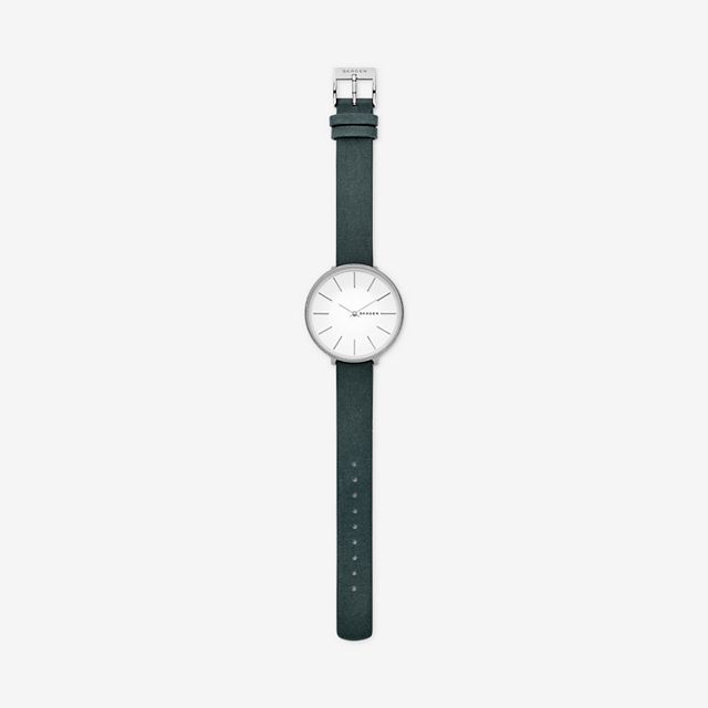 Skagen SKW2724 นาฬิกาผู้หญิง Skagen รุ่น SKW2724, Karolina Green Leather Women's Watch