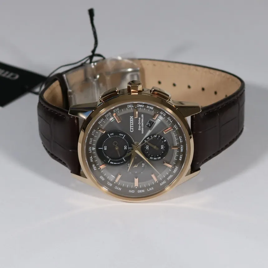 Citizen AT8113-12H นาฬิกาข้อมือผู้ชาย Eco-Drive Global Radio Controlled Chronograph Men's Watch