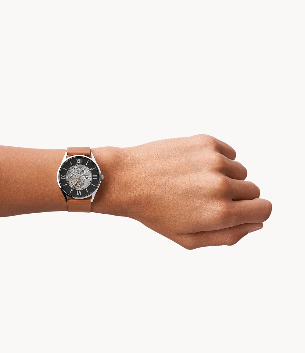Skagen SKW6613 นาฬิกาผู้ชาย Holst Automatic Medium Brown Leather Men's Watch