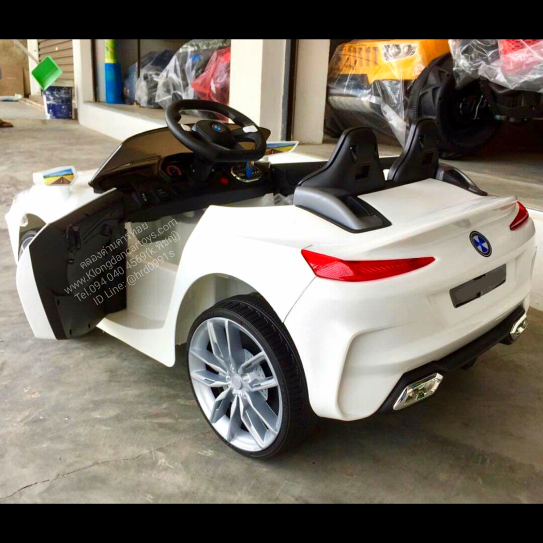 รถเด็กแบตเตอรี่BMWz4New💥บังคับบนมือถือได้, 2มอเตอร์2แบต ขนาด12V, โยกได้ 💥(ออกตัวสมูท, เล่นUSB SD MP3, รีโมทบูลทูธ, มีโช้ค, มีประตูเปิดได้)