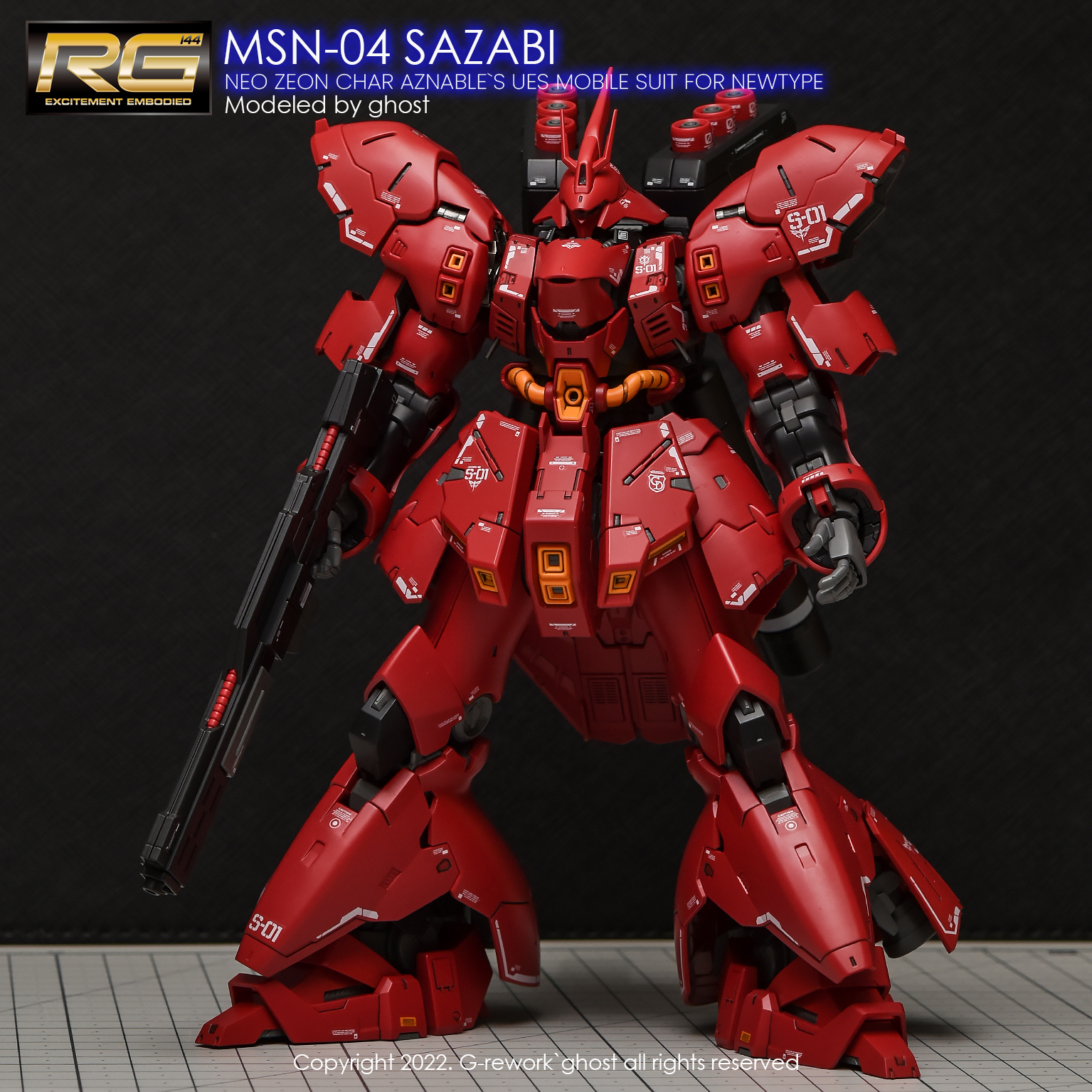 G-REWORK CUSTOM DECAL RG 1/144 MSN-04 SAZABI [v2.0]