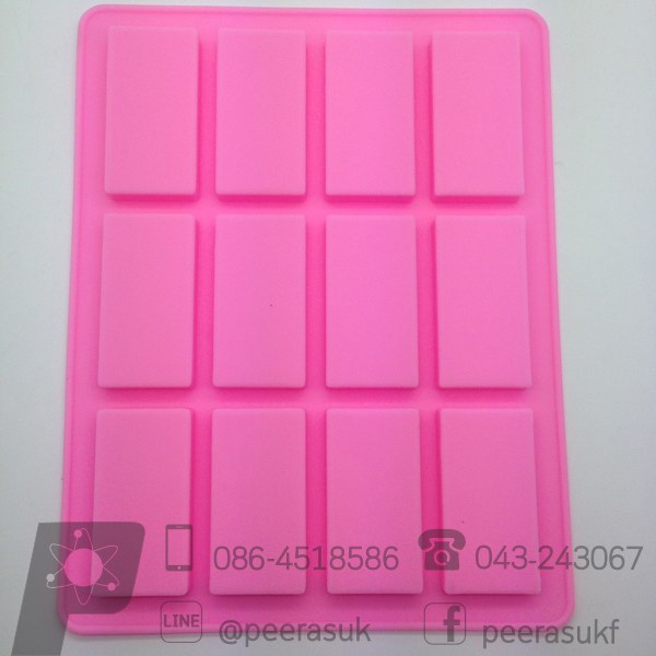 พิมพ์สบู่ 12 ช่อง ขนาดประมาณ 20 กรัม จำนวน 1 ชิ้น
