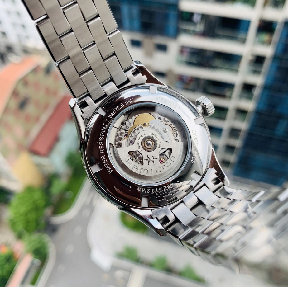 Hamilton H32705141 นาฬิกาผู้ชาย Jazzmaster Open Heart Automatic Men's Watch