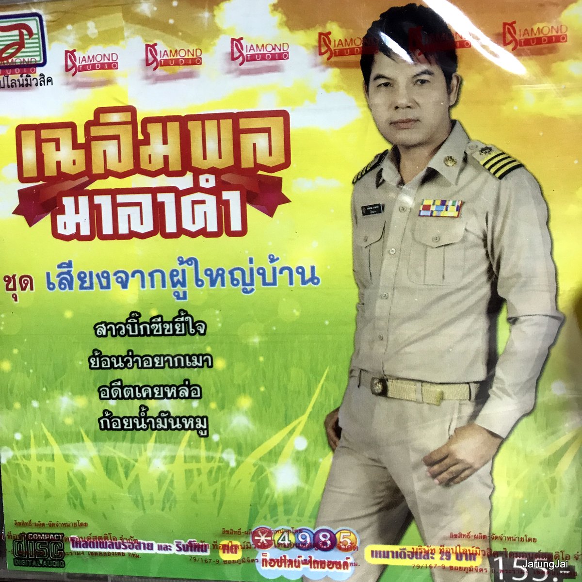 cd เฉลิมพล มาลาคำ เสียงจากผู้ใหญ่บ้าน ย้อนว่าอยากเมา อดีตเคยหล่อ แผ่นสะสม audio cd tl