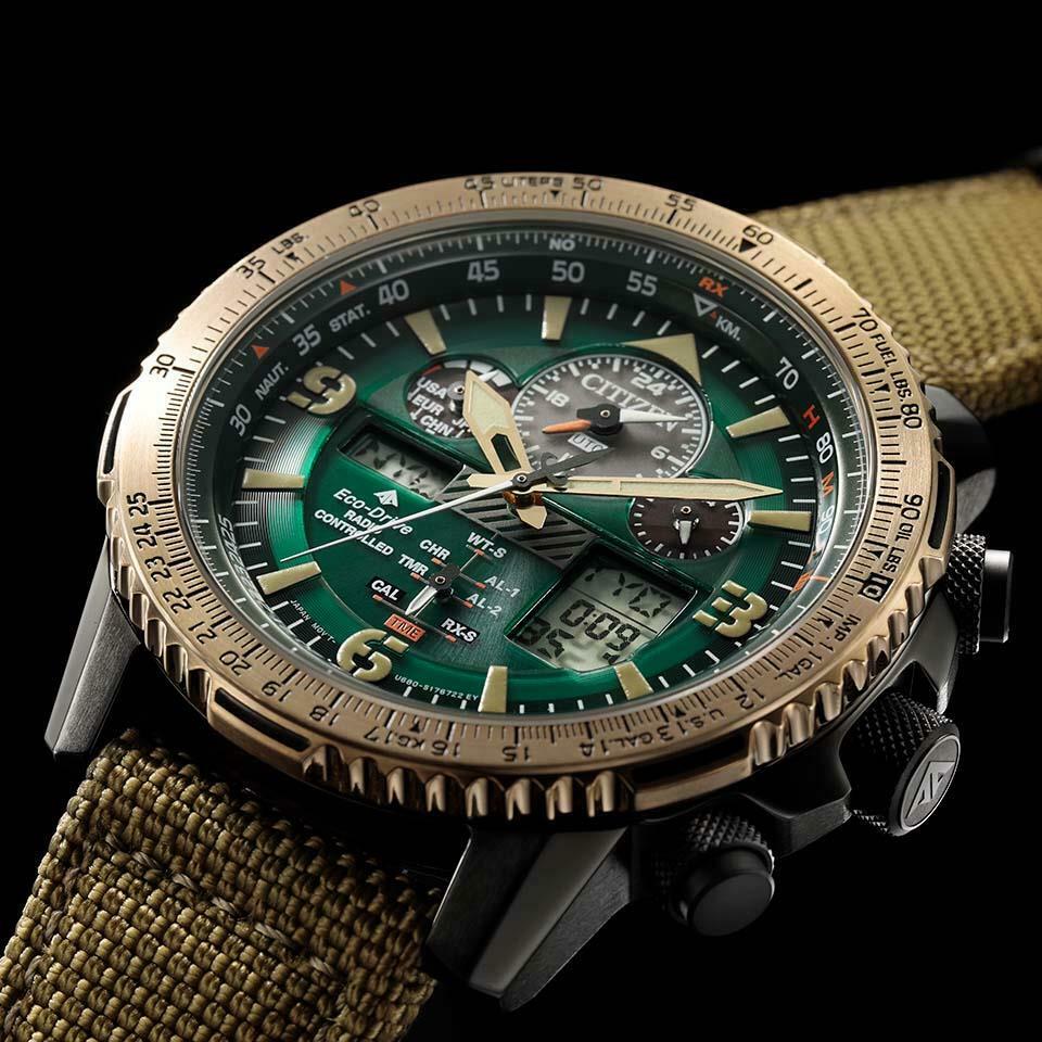 Citizen JY8074-11X นาฬิกาผู้ชาย PROMASTER Eco-Drive Global Radio-Controlled Men's Watch