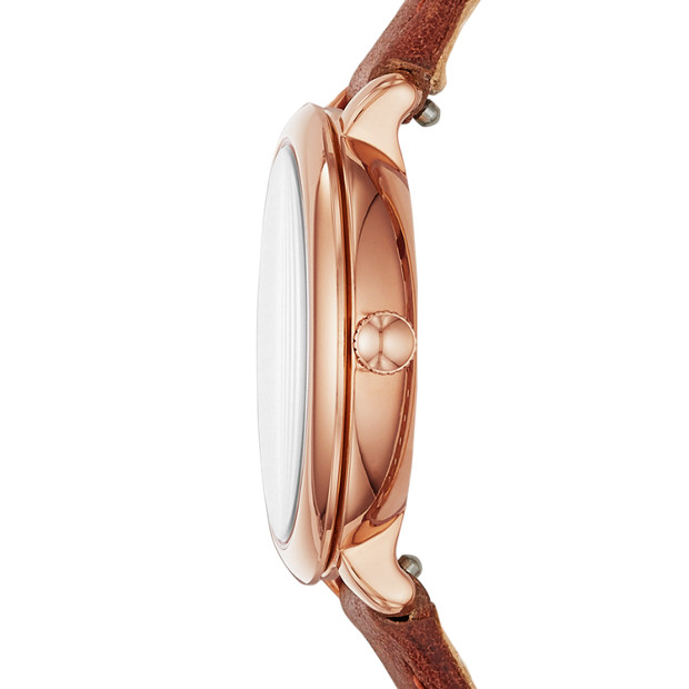 Fossil ES4412 นาฬิกาผู้หญิง Jacqueline Three-Hand Terracotta Leather Women's Watch