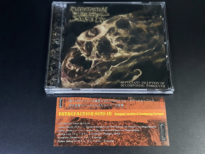 PUTREFACTION SETS IN'Repugnant Inception of Decomposing Paroxysm' Cd.
