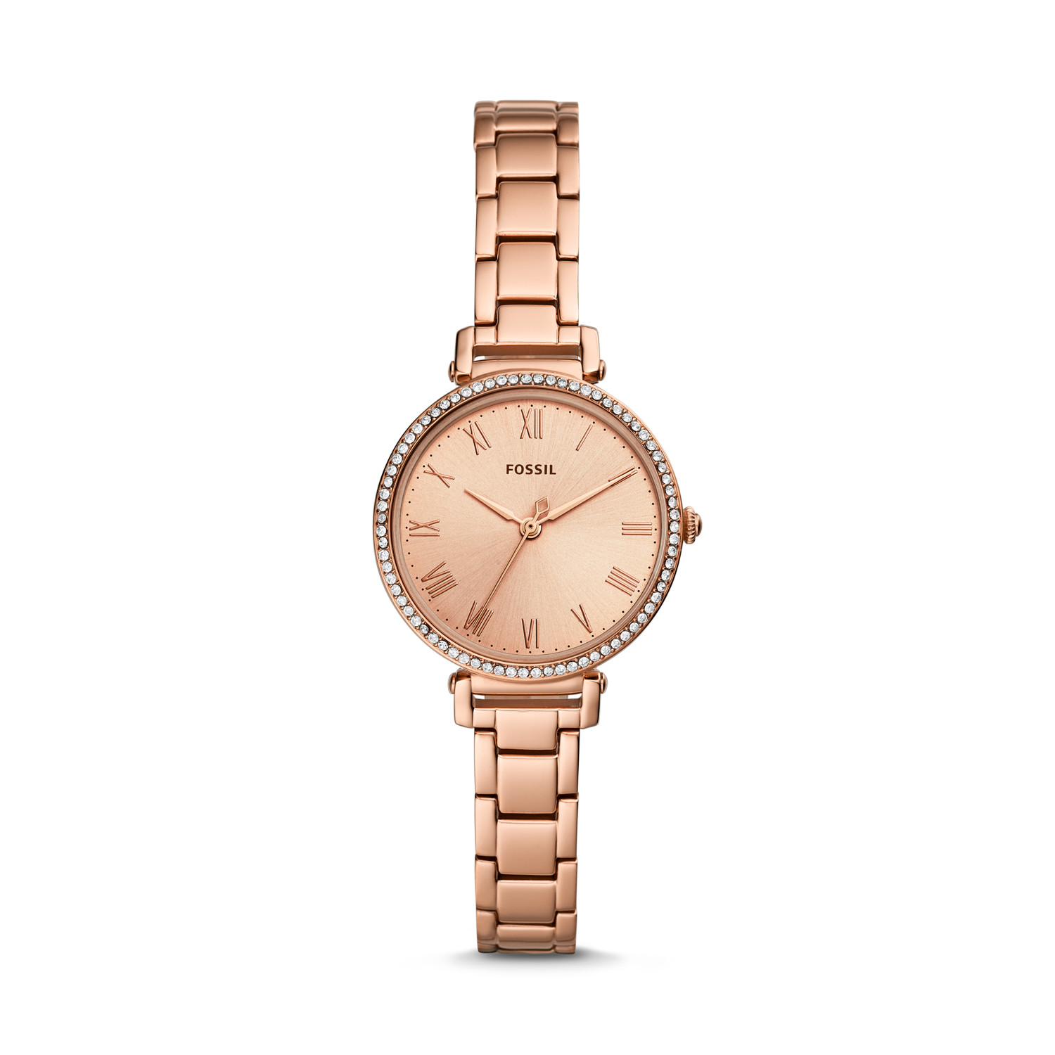 Fossil ES4447 นาฬิกาผู้หญิง Kinsey Rose Gold-Tone Stainless Steel Women's Watch