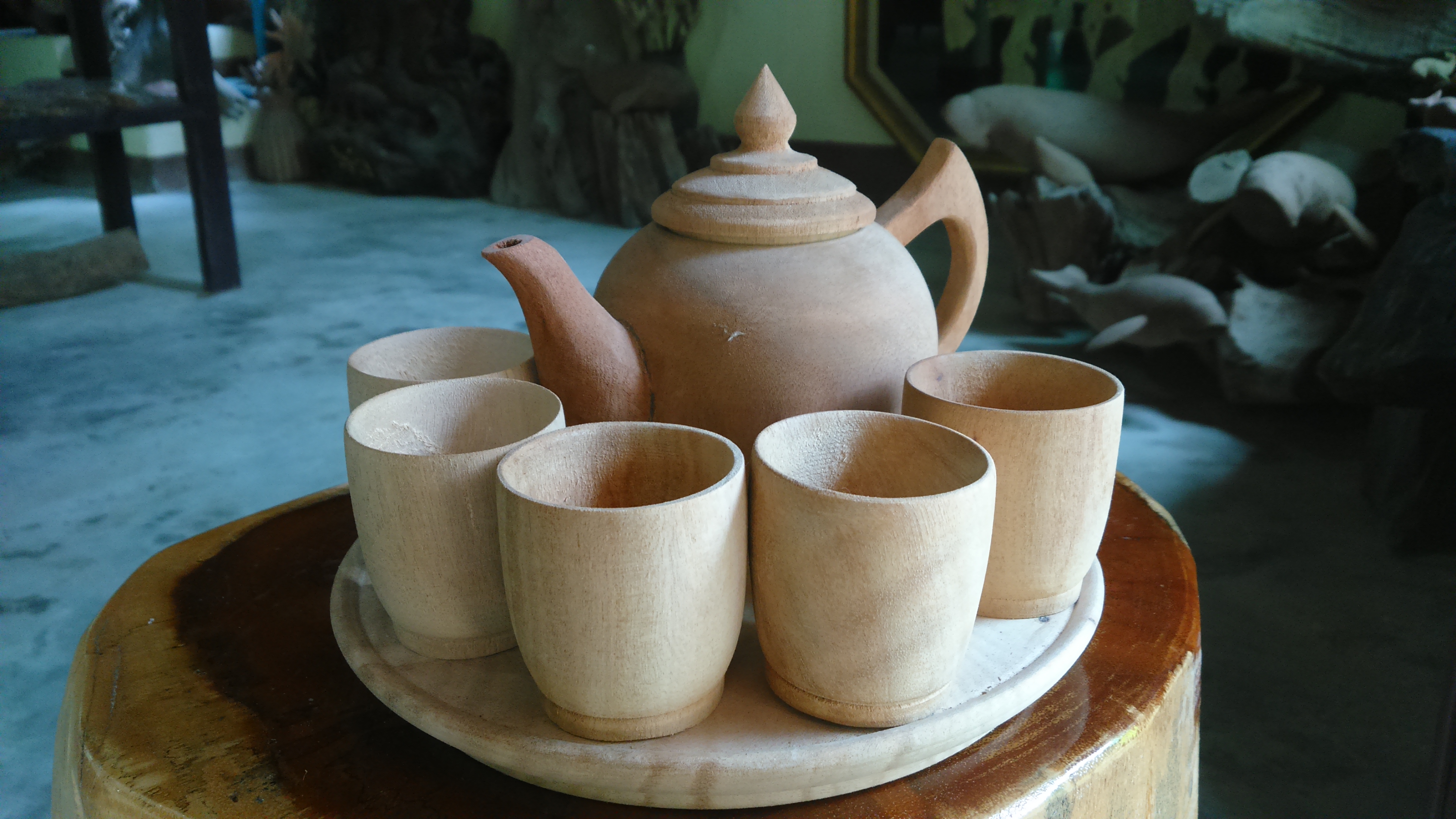 ชุดกาน้ำชา ไม้เทพทาโร