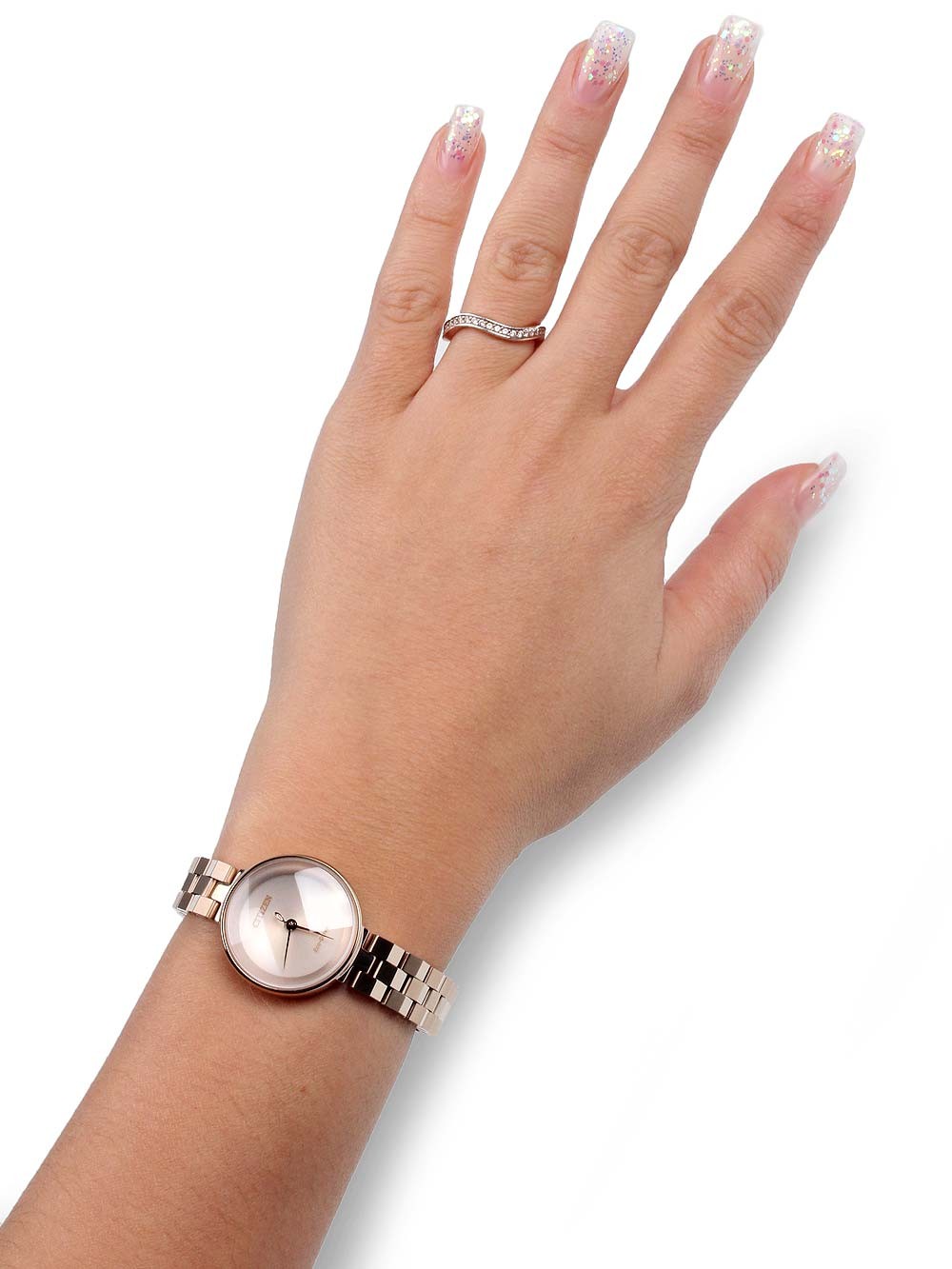 Citizen EW5503-59W นาฬิกาผู้หญิง Eco-Drive Ambiluna Women's Watch