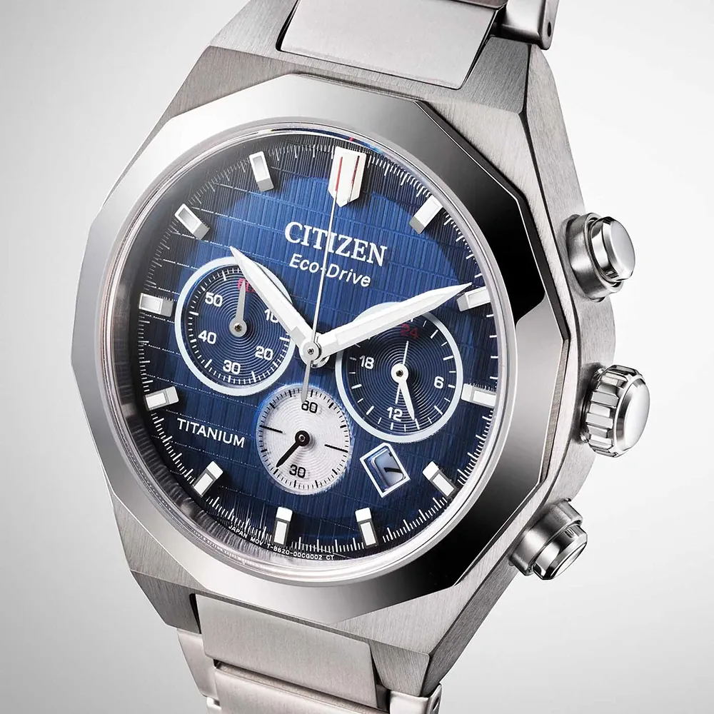Citizen CA4691-59L นาฬิกาผู้ชาย Zenshin Chronograph Eco-Drive Super-Titanium Men's Watch