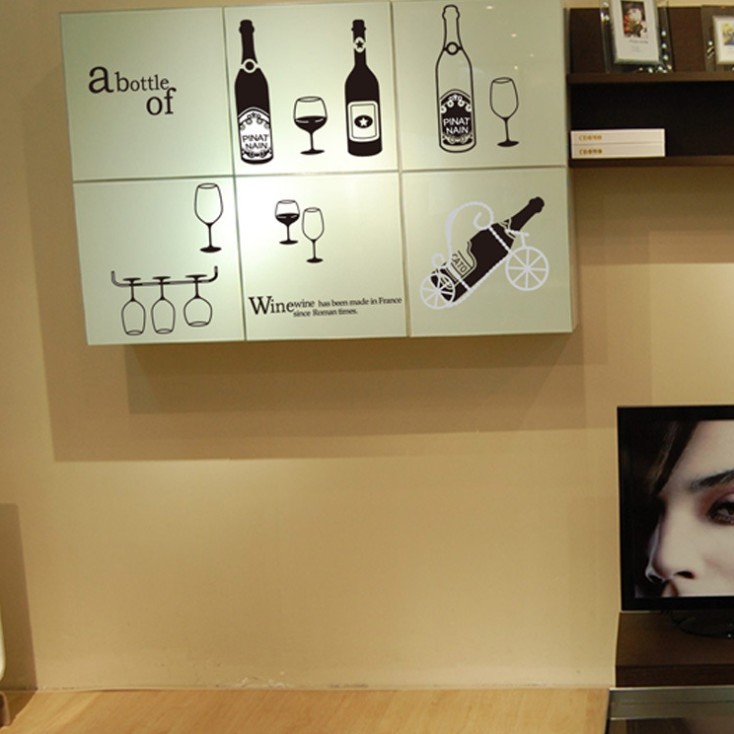 สติ๊กเกอร์ตกแต่งผนัง ขนาด 60x90 ซม. เนื้อ PVC มีกาวในตัว ไม่ทำลายผนัง เซต 3/3