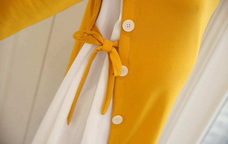 ชุดคลุมท้องแขนยาว ผ้ามอสเครป เนื้อหนาและนิ่มใส่สบาย มีเชือกปรับขนาดครรภ์ M L XL XXL