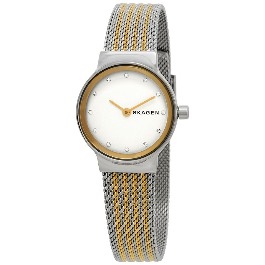 Skagen SKW2698 นาฬิกาผู้หญิง Skagen รุ่น SKW2698, Freja Two-Tone Steel-Mesh Quartz Women's Watch