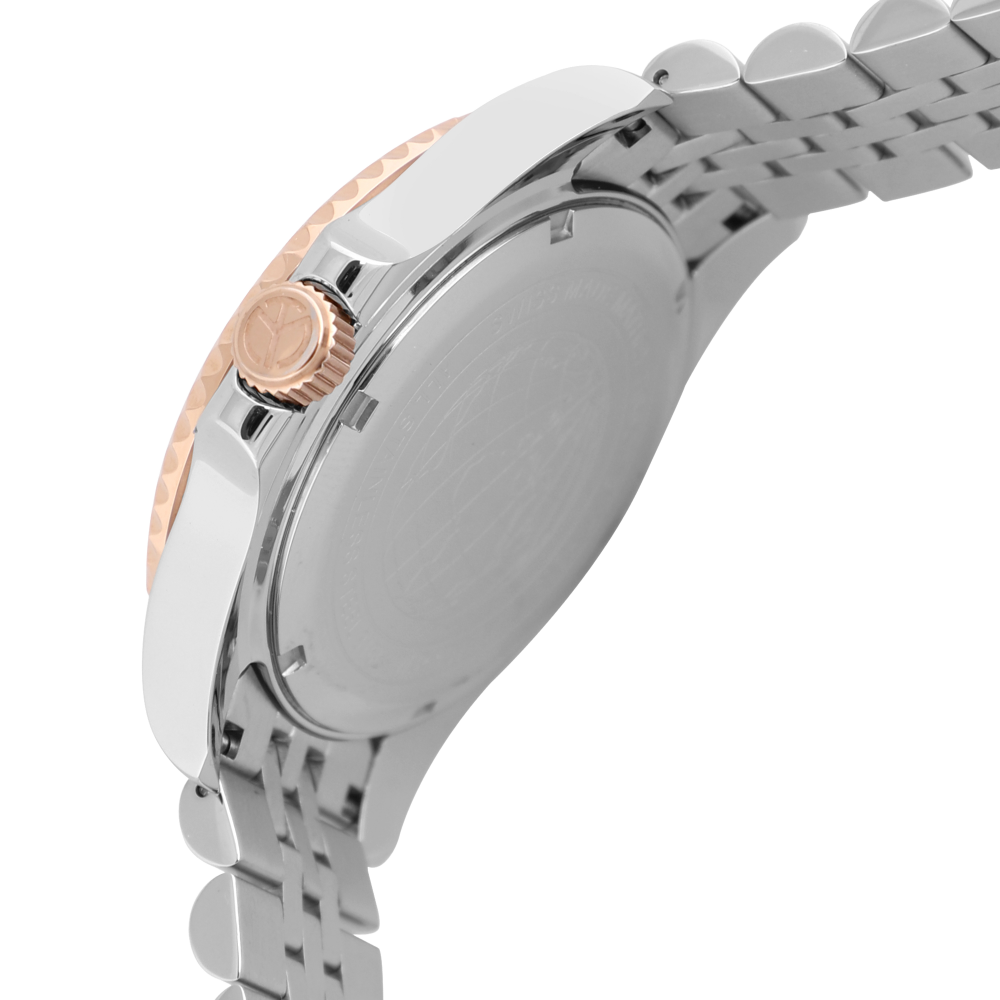 Mathey-Tissot H903RNM นาฬิกาผู้ชาย Vintage GMT Two-Tone Root Beer Quartz Men's Watch