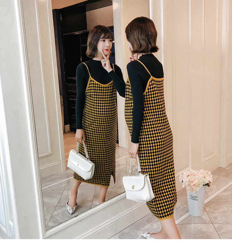 เอี๊ยมกระโปรงคลุมท้องยาว ผ้าไหมพรมยืดตัวนิ่ม มาพร้อมเสื้อแขนยาวใส่น่ารักมากค่ะ