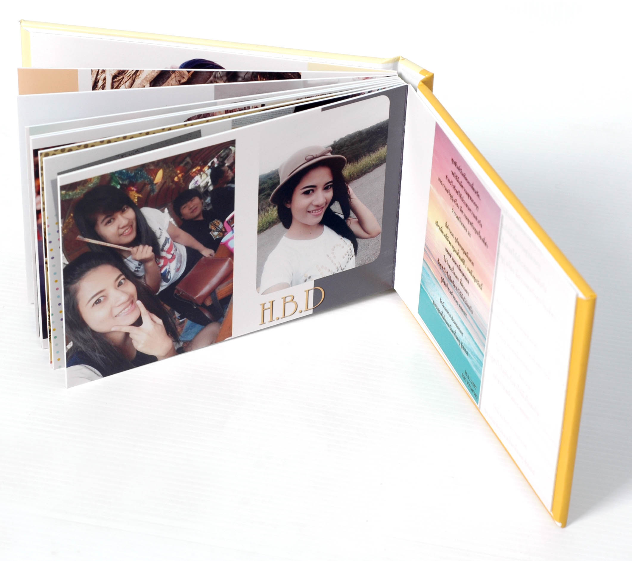 ของขวัญวันเกิด PhotoBook ขนาด 4x6 นิ้ว แนวนอน 20หน้า ปกแข็งพิเศษ เคลือบร้อน
