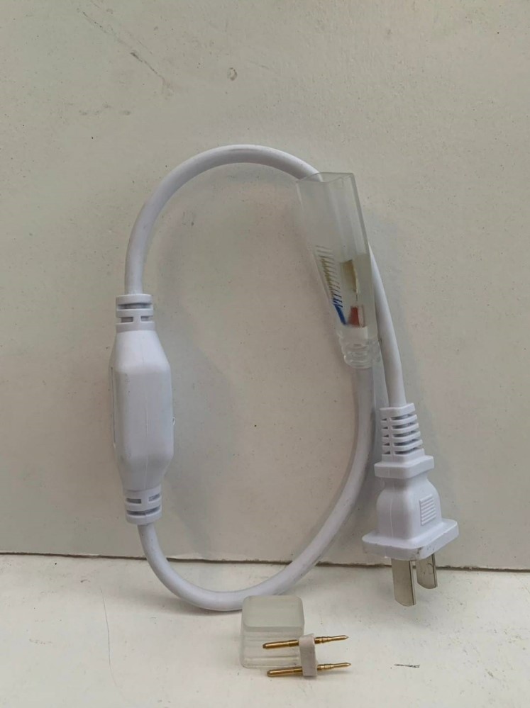 ชุดปลั๊กต่อไฟเส้น LED DC #5050-220V (ปลั๊ก+เข็มต่อ+ฝาปิดท้าย)