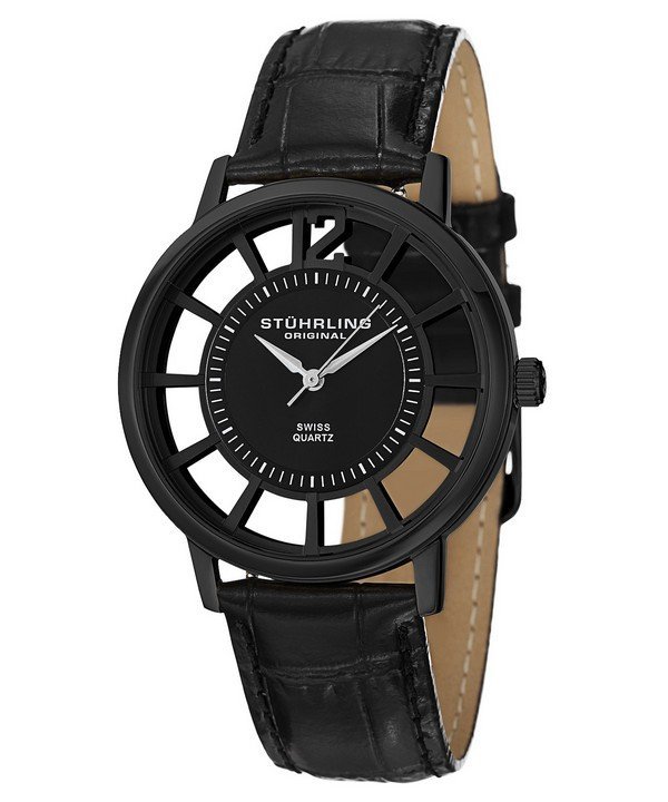Stuhrling Original 388S.33551 นาฬิกาผู้ชาย Stuhrling Original รุ่น 388S.33551, Winchester Del Sol Swiss Quartz Black Dial Men's Watch