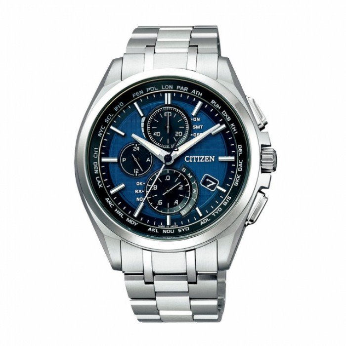 Citizen AT8040-57L นาฬิกาผู้ชาย Eco-Drive Attesa Radio Control World Time Men's Watch