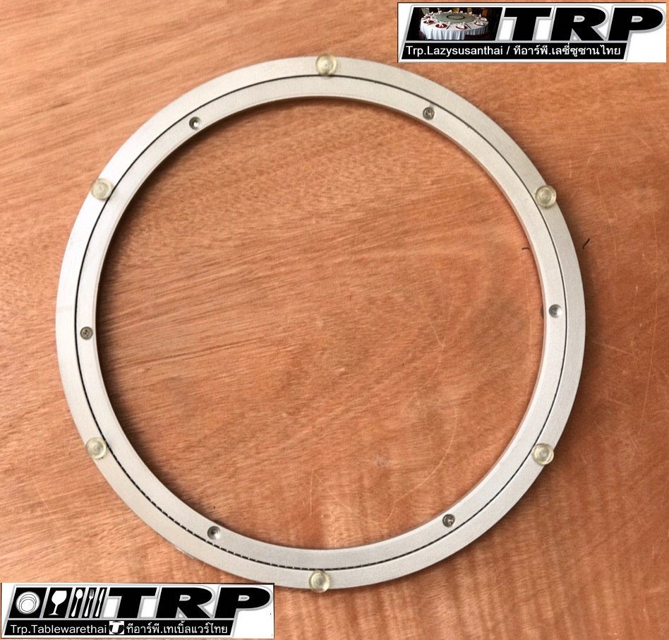 จานหมุน เลซี ซูซัน Lazy Susan 懒惰的苏珊 旋转底座 食品转盘 จานหมุนโต๊ะทานข้าว,จานหมุนโต๊ะจีน,จานหมุนโต๊ะอาหาร ฐานรองหมุน รางหมุนอลูมิเนียม,ขนาด 24 นิ้ว (ใช้กับแผ่นไม้กลม ขนาด 110-120 ซม.สำหรับโต๊ะกลม 180-200 ซม.)