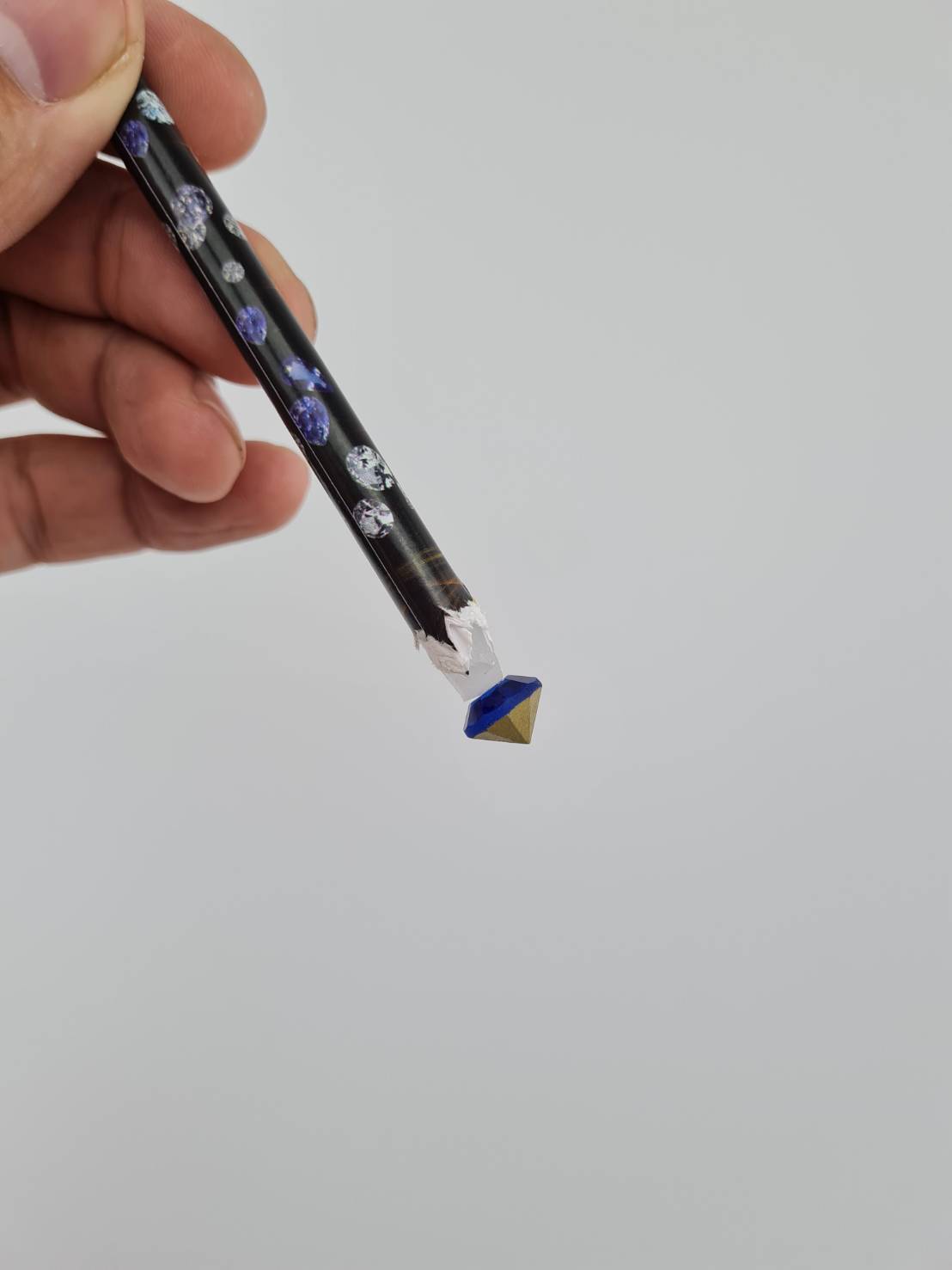 ดินสอจับเพรช แท่งเทียนจับเพรชทำจากซิลิโคนไม่ทำให้เพชรหมองใช้งานง่าย ยาว 9 นิ้ว ต่อแท่งสำหรับจับเพชรคริสตัล