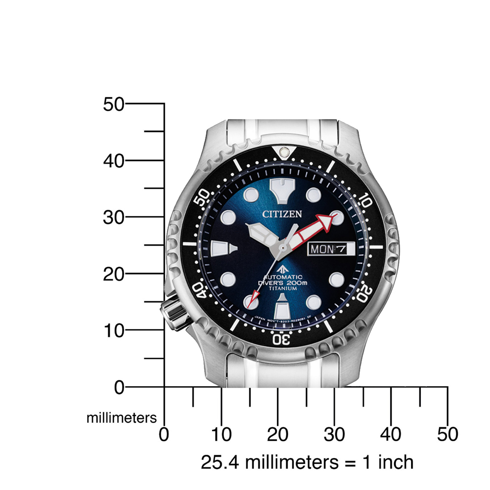 Citizen NY0100-50M นาฬิกาผู้ชาย Promaster Automatic Diver Super Titanium Men's Watch