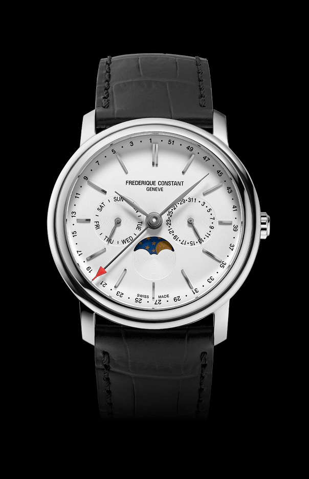 Frederique Constant FC-270SW4P26 นาฬิกาผู้ชาย Moonphase Classics Index Business Timer Men's Watch