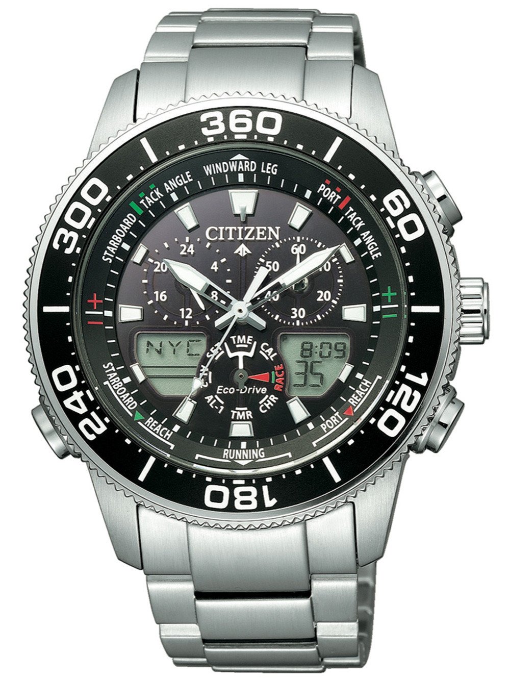 Citizen JR4060-88E นาฬิกาผู้ชาย Eco-Drive Promaster World Time Sailhawk Marine Yacht Men's Watch