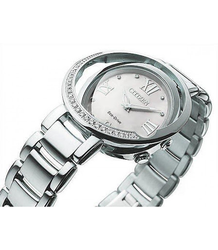 Citizen EX1120-53X นาฬิกาข้อมือผู้หญิง Citizen Eco-Drive Genuine Diamonds Elegant Women's Watch