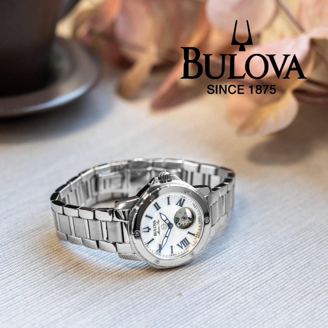 Bulova 96L326 นาฬิาผู้หญิง Marine Star Automatic Women's Watch