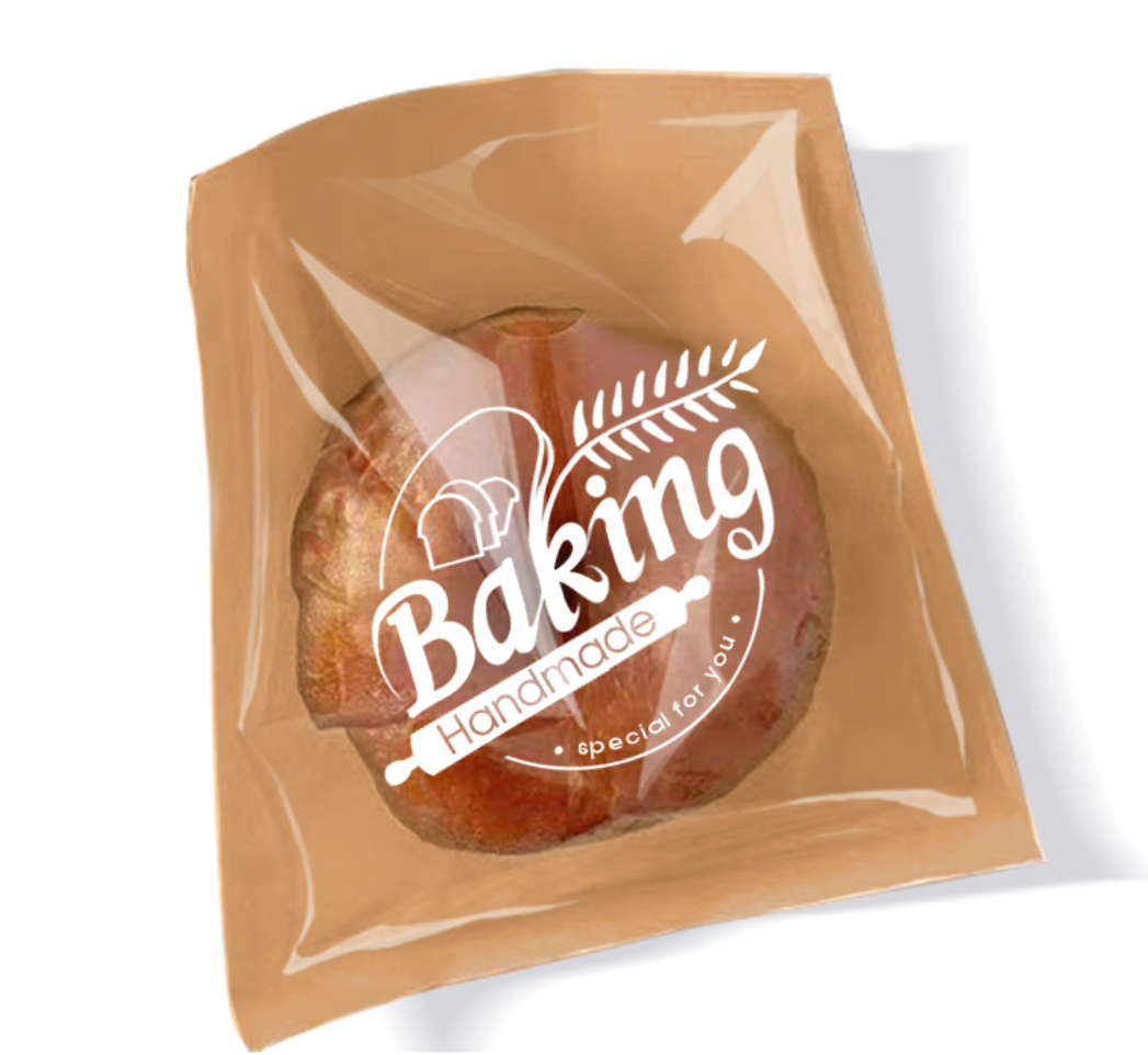 ถุงใส่ครัวซ็อง ขนมปัง เบเกอรี่ คุ๊กกี้ ขนาด 18x19 ซม.จำนวน 95-100 ชิ้นต่อแพ็ค