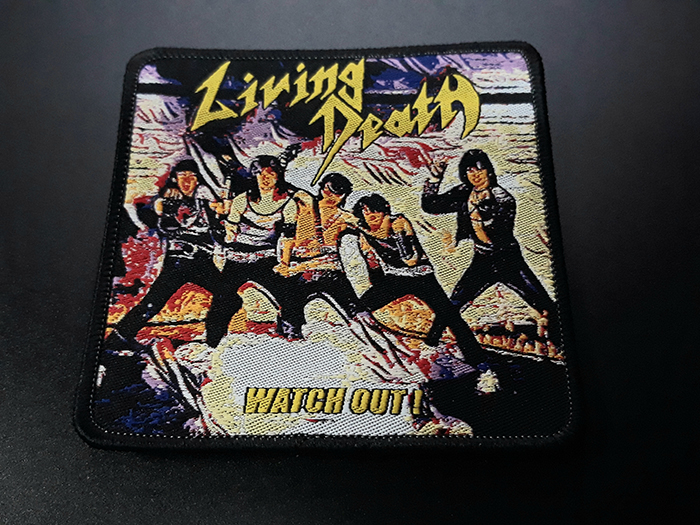 LIVING DEATH'Watch Out !'Woven Patch (อาร์มแบบทอ)