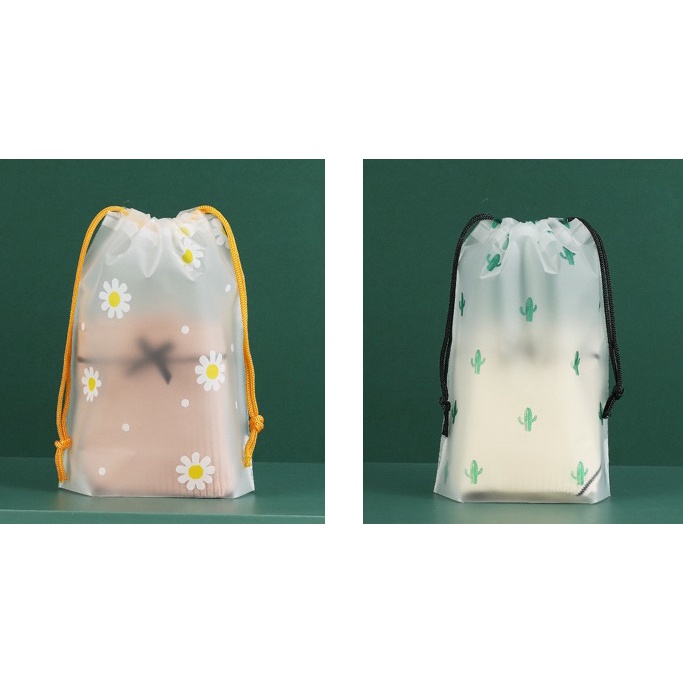 ถุงหูรูด ถุงจัดระเบียบ กันน้ำ กันฝุ่น ถุงหูรูดใส่ของ ถุงพลาสติก ถุงหมีบราวน์